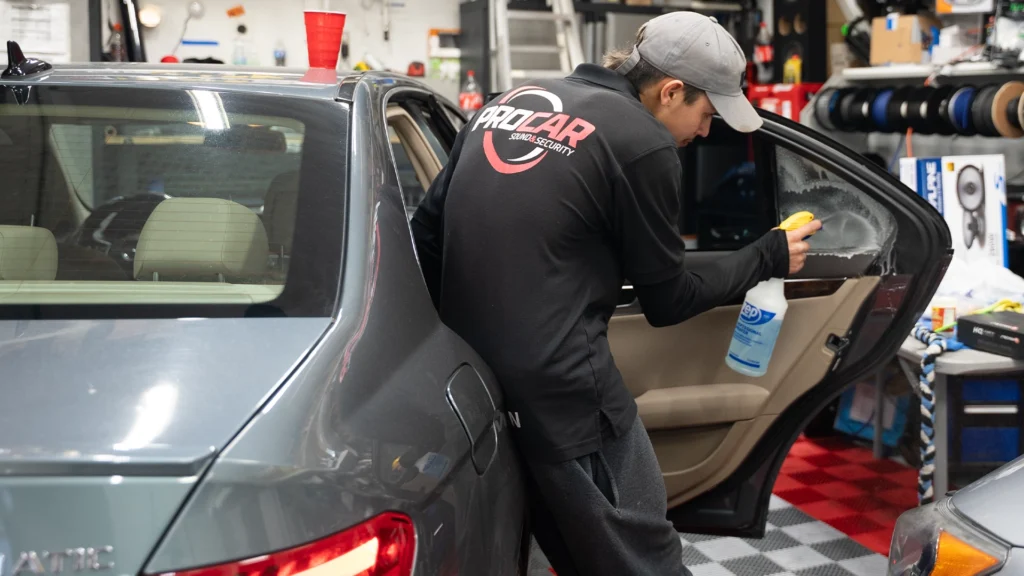 Car with a color change vinyl wrap in Malden, MA